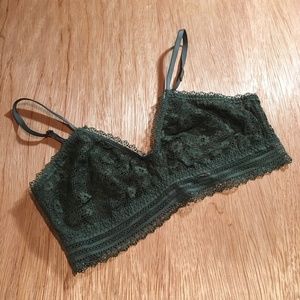 Victoria's Secret Bralette, Medium, Green, NWOT